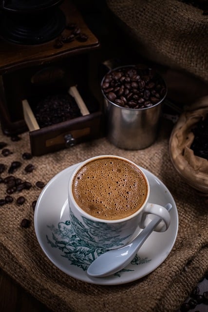 Close-up of a Turkish coffee cup used for fortune telling